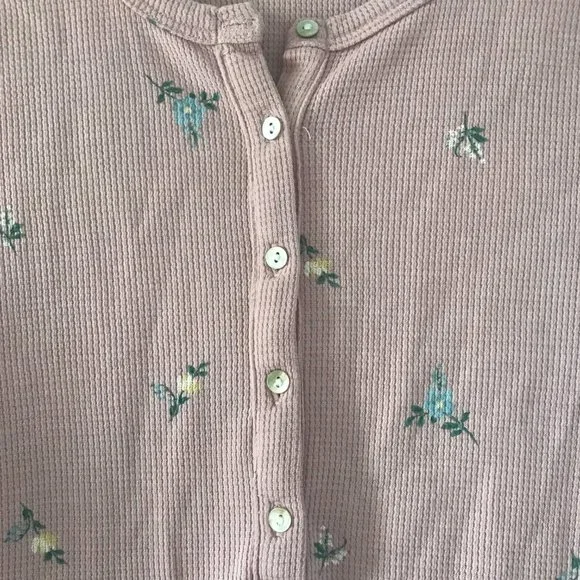 Lucky Brand Pink Floral Henley (NWT) - Picture 6 of 14